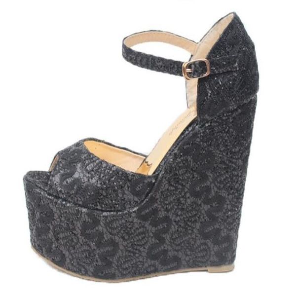 pattern female shoes fashion show woman superior ladies 15cm wedges sandals amazing 3-11 12, Black
pattern female shoes fashion show woman superior ladies 15cm wedges sandals amazing 3-11 12, Black