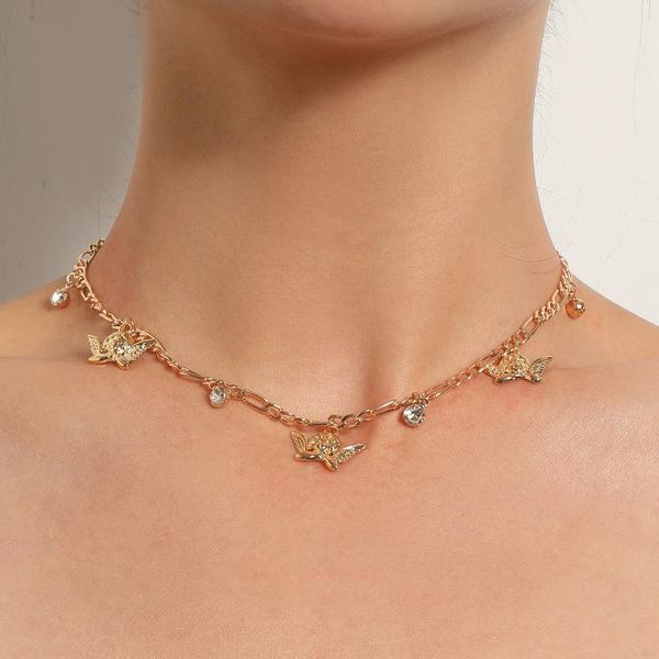 chokers angel rhinestone pendants necklace for women short necklaces clavicle chain female gold silver color 2021 fashion jewelry, Golden;silver
chokers angel rhinestone pendants necklace for women short necklaces clavicle chain female gold silver color 2021 fashion jewelry, Golden;silver