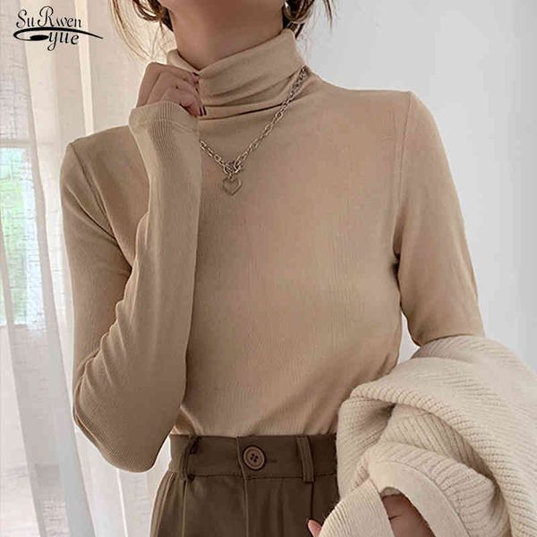 spring blusas korean high-collar long sleeve bottoming shirt women ribbed thickened jacket commute slim pullover 12821 210521, White
spring blusas korean high-collar long sleeve bottoming shirt women ribbed thickened jacket commute slim pullover 12821 210521, White