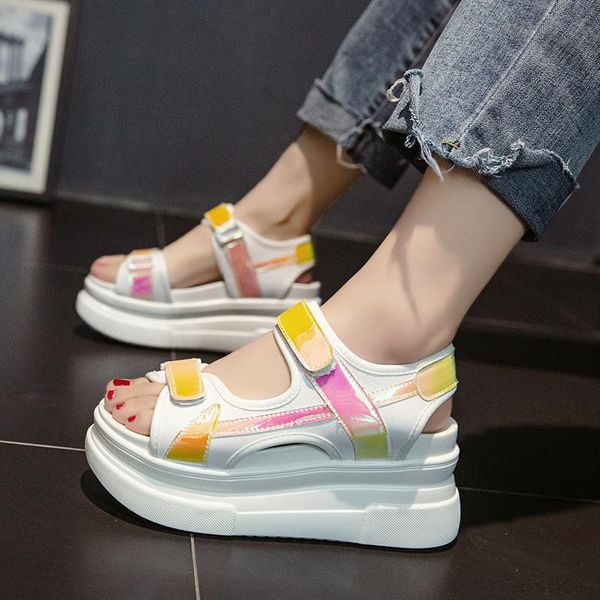 women platform sandals fashion casual shoes woman designers leather 10cm high heels wedges chunky sandal height increasing, Black
women platform sandals fashion casual shoes woman designers leather 10cm high heels wedges chunky sandal height increasing, Black