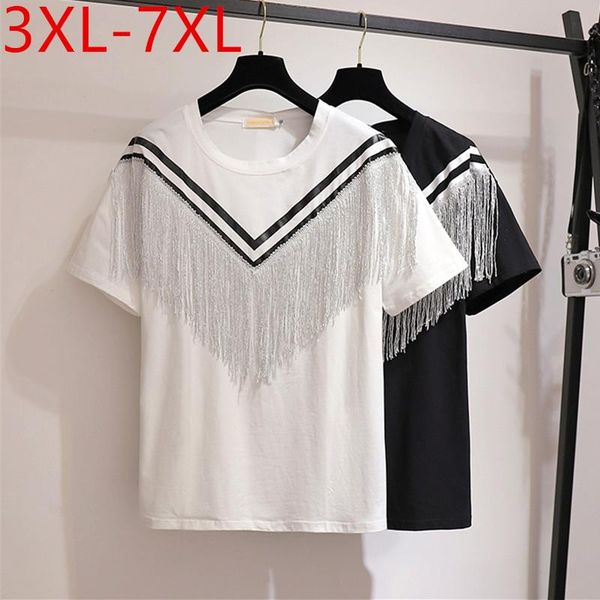 plus size t-shirt missfansiqi summer for women large loose casual short sleeve cotton tassels oversize 3xl 4xl 5xl 6xl 7xl, Black
plus size t-shirt missfansiqi summer for women large loose casual short sleeve cotton tassels oversize 3xl 4xl 5xl 6xl 7xl, Black