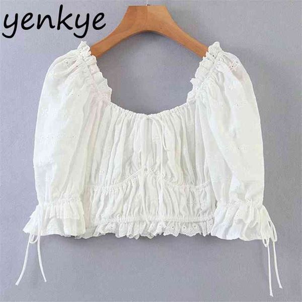 floral embroidery crop women lantern sleeve square neck white cotton summer plus size short blouse ljpz9374 210514
floral embroidery crop women lantern sleeve square neck white cotton summer plus size short blouse ljpz9374 210514