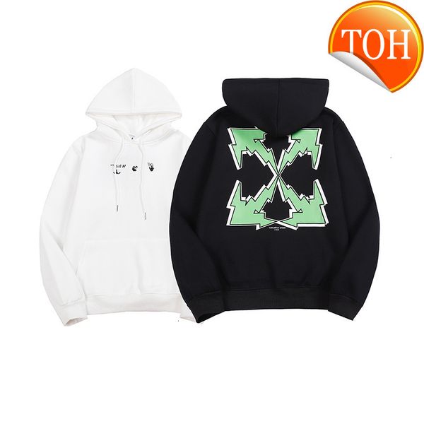 off green arrstyle loose single hoodie style men's and women's couple's plush jacket, Black
off green arrstyle loose single hoodie style men's and women's couple's plush jacket, Black