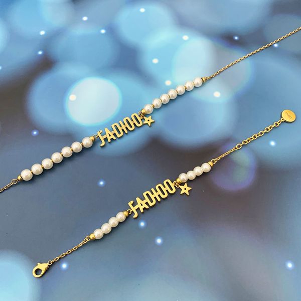 designer jewelry family's 20-year new pearl letter necklace, Silver
designer jewelry family's 20-year new pearl letter necklace, Silver