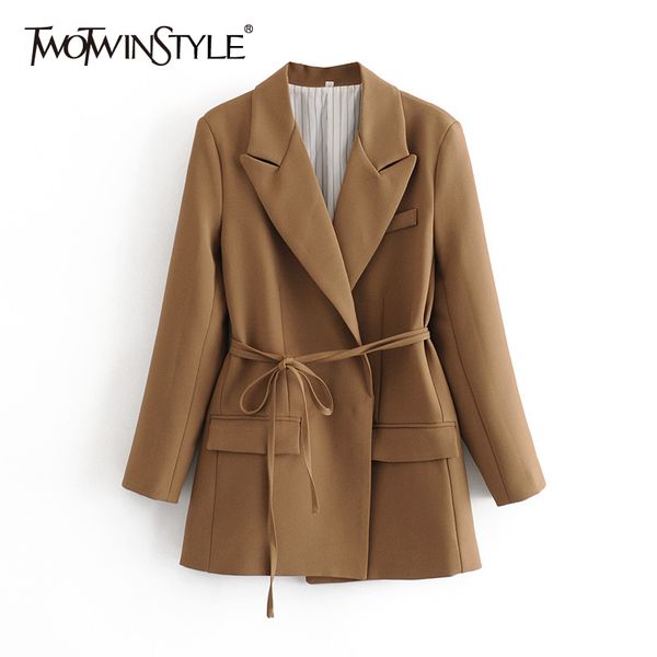 elegant solid blazer for women notched long sleeve straight lace up casual blazers female spring fashion style 210524, White;black
elegant solid blazer for women notched long sleeve straight lace up casual blazers female spring fashion style 210524, White;black