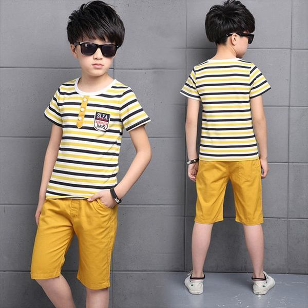 childrens outfit sets boys o neck t shirt and shorts summer casual stripe shirts 2 pcs kids boy cotton clothes, White
childrens outfit sets boys o neck t shirt and shorts summer casual stripe shirts 2 pcs kids boy cotton clothes, White