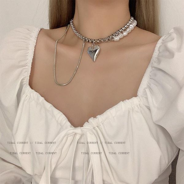 chains love double niche retro wild chain clavicle tide necklace chock accessories for women, Silver
chains love double niche retro wild chain clavicle tide necklace chock accessories for women, Silver
