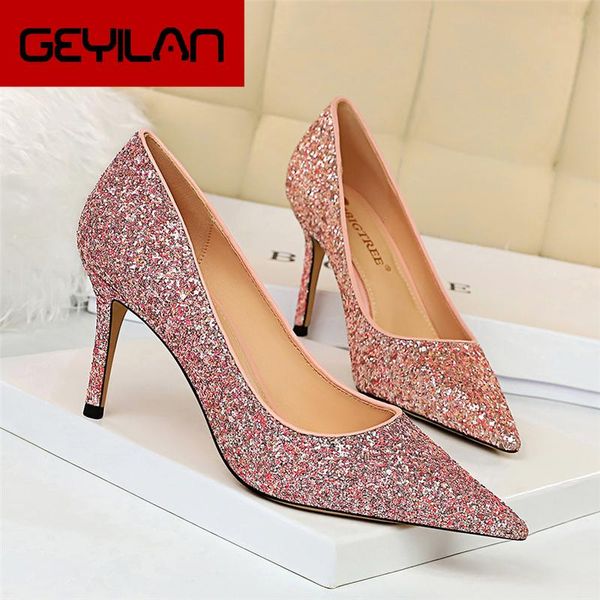 dress shoes 2021 women 8.5cm high heels glitter bling scarpins pumps plus size 43 stiletto wedding bridal gold pink tacones mujer, Black
dress shoes 2021 women 8.5cm high heels glitter bling scarpins pumps plus size 43 stiletto wedding bridal gold pink tacones mujer, Black