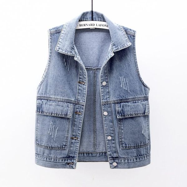 women's vests vintage solid jeans vest women short spring summer big pocket sleeveless jacket waistcoat loose ladies denim tide h234, Black;white
women's vests vintage solid jeans vest women short spring summer big pocket sleeveless jacket waistcoat loose ladies denim tide h234, Black;white