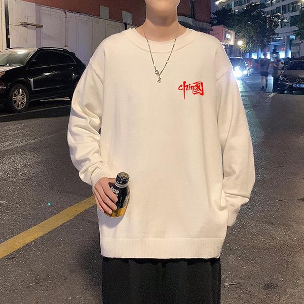 men's sweaters -5xl plus size soft cotton crewneck autumn sweater korean stretwear long sleeve vintage men christmas gift mans, White;black
men's sweaters -5xl plus size soft cotton crewneck autumn sweater korean stretwear long sleeve vintage men christmas gift mans, White;black