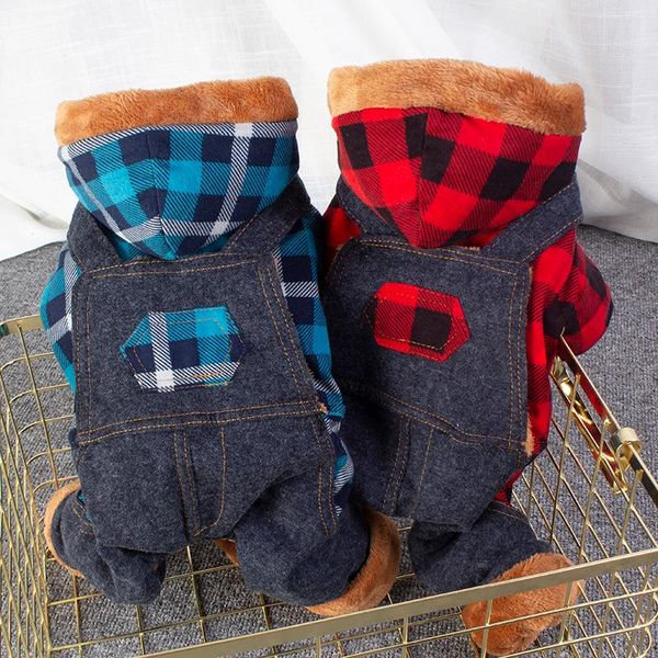 dog apparel plaid casual jumpsuit winter warm hoodie thick pet coat puppy cat clothes costumes blue red for small medium animal drop
dog apparel plaid casual jumpsuit winter warm hoodie thick pet coat puppy cat clothes costumes blue red for small medium animal drop