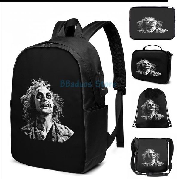 funny graphic print beetlejuice art(2) usb charge backpack men school bags women bag travel laptop
funny graphic print beetlejuice art(2) usb charge backpack men school bags women bag travel laptop