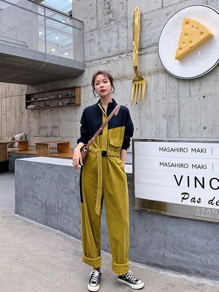women's jumpsuits & rompers women long sleeve fashion splice loose casual one piece pants female streetwear hip hop spring autumn rompe, Black;white
women's jumpsuits & rompers women long sleeve fashion splice loose casual one piece pants female streetwear hip hop spring autumn rompe, Black;white