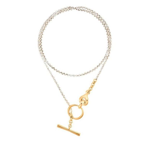 chains amorita boutique fashion matching color gold plating circle locker long chain double layer necklace, Silver
chains amorita boutique fashion matching color gold plating circle locker long chain double layer necklace, Silver