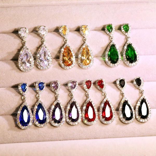 dangle & chandelier 2021 women's earrings drop shape color zircon fashion wedding bridal jewelry, Silver
dangle & chandelier 2021 women's earrings drop shape color zircon fashion wedding bridal jewelry, Silver