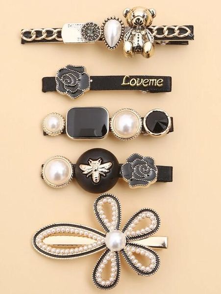 hair clips & barrettes 5pcs/set elegant pearls geometric crystal hairpins sweet ornament hairpin barrette headband accessories, Golden;silver
hair clips & barrettes 5pcs/set elegant pearls geometric crystal hairpins sweet ornament hairpin barrette headband accessories, Golden;silver