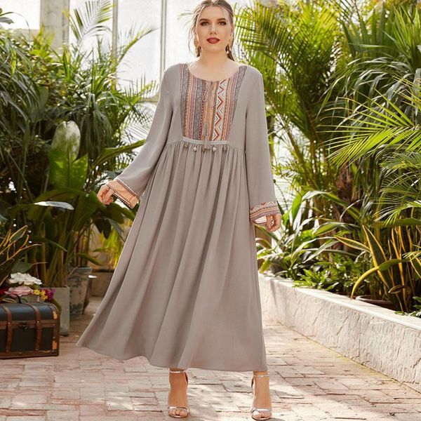 ethnic clothing oversized long-sleeved tassels spring and summer thin section dress national style retro solid color muslim women's, Red
ethnic clothing oversized long-sleeved tassels spring and summer thin section dress national style retro solid color muslim women's, Red