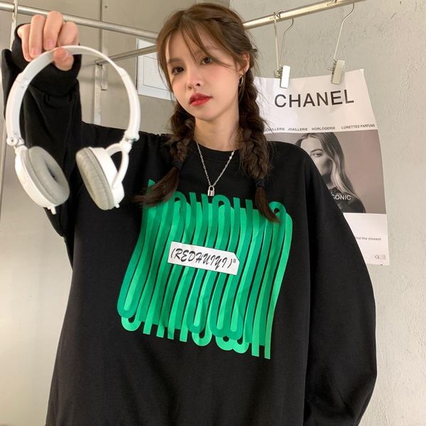 women's hoodies & sweatshirts 2021 spring autumn women oversized harajuku letter print drawstring sweatshirt bf vintage pullover, Black
women's hoodies & sweatshirts 2021 spring autumn women oversized harajuku letter print drawstring sweatshirt bf vintage pullover, Black