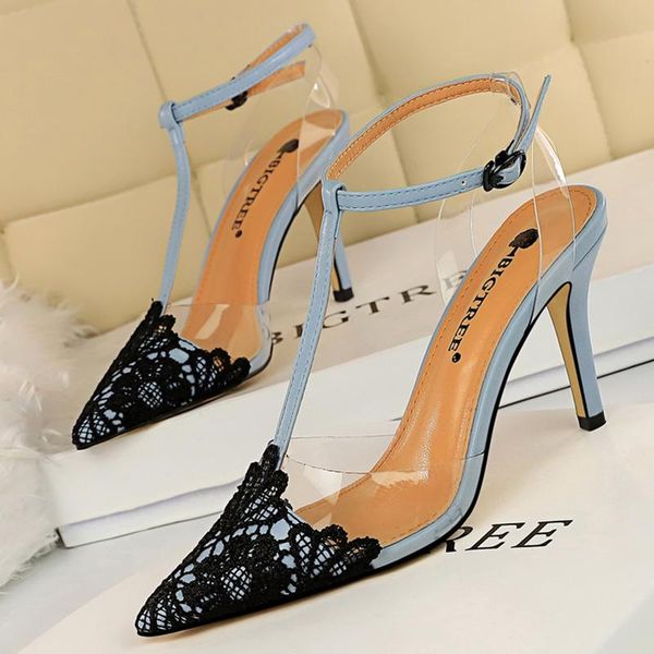 dress shoes summer designer women 8.5cm high heels party sandals transparent blue white stiletto lace mesh wedding, Black
dress shoes summer designer women 8.5cm high heels party sandals transparent blue white stiletto lace mesh wedding, Black