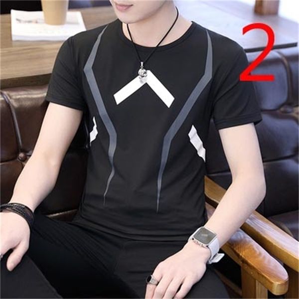 short sleeve men's tide brand summer korean slim half t-shirt trend cotton 210420, White;black
short sleeve men's tide brand summer korean slim half t-shirt trend cotton 210420, White;black