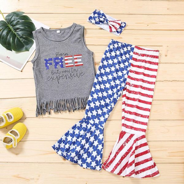 clothing sets 4th of july kids girls set summer flag tassels sleeve t-shirt match print flare pants fashion baby outfit boutique, White
clothing sets 4th of july kids girls set summer flag tassels sleeve t-shirt match print flare pants fashion baby outfit boutique, White