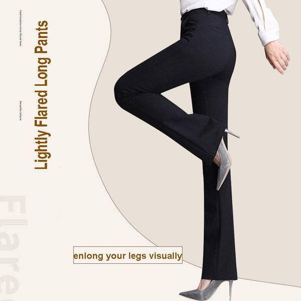 women's pants & capris 2021 spring autumn chic solid color casual high waist lightly flared long suit for women, Black;white
women's pants & capris 2021 spring autumn chic solid color casual high waist lightly flared long suit for women, Black;white