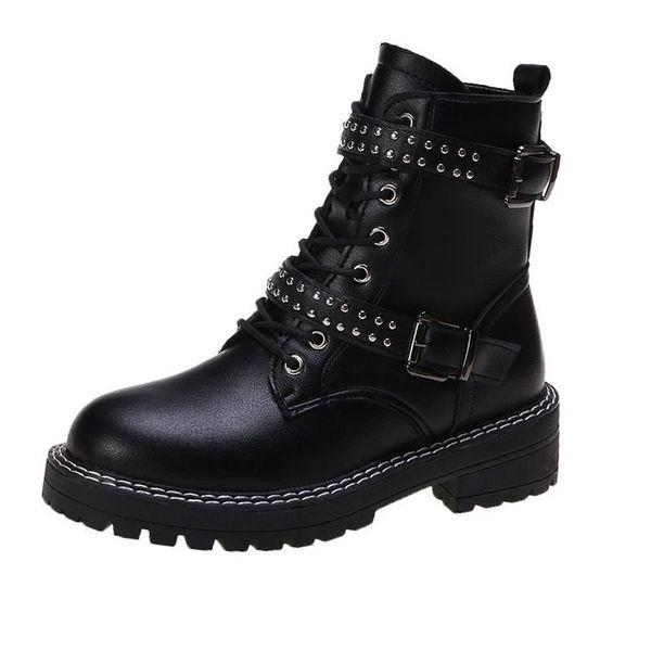 women ankle boots rivet shoes buckle strap ladies footwear autumn female low heels fashion zipper black motorcycle botas sewing
women ankle boots rivet shoes buckle strap ladies footwear autumn female low heels fashion zipper black motorcycle botas sewing