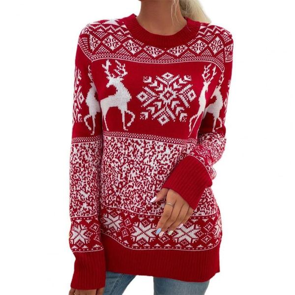 women's sweaters o-neck long sleeve women 2022 year christmas sweater knitted elk snowflake print pullover festival clothing top, White;black
women's sweaters o-neck long sleeve women 2022 year christmas sweater knitted elk snowflake print pullover festival clothing top, White;black