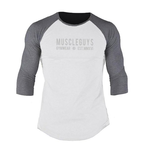 fitness clothing mens seven quarter sleeve t shirts men fashion brand letters print t-shirt male stretch cotton tshirt for men 210421, White;black
fitness clothing mens seven quarter sleeve t shirts men fashion brand letters print t-shirt male stretch cotton tshirt for men 210421, White;black