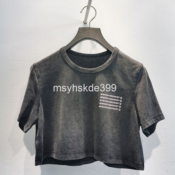 women's t-shirt aw wangjia spring and summer exposed navel used washing water short cotton loose letter t-shirt female, White
women's t-shirt aw wangjia spring and summer exposed navel used washing water short cotton loose letter t-shirt female, White