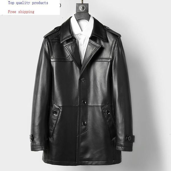 men's leather & faux jacket spring autumn genuine jackets men 100% real sheepskin coat blazer slim veste cuir homme c-01-5080, Black
men's leather & faux jacket spring autumn genuine jackets men 100% real sheepskin coat blazer slim veste cuir homme c-01-5080, Black