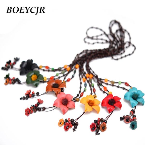 colors available vintage leather flower pendant necklace rope chain jewelry ethnic for women necklaces, Silver
colors available vintage leather flower pendant necklace rope chain jewelry ethnic for women necklaces, Silver