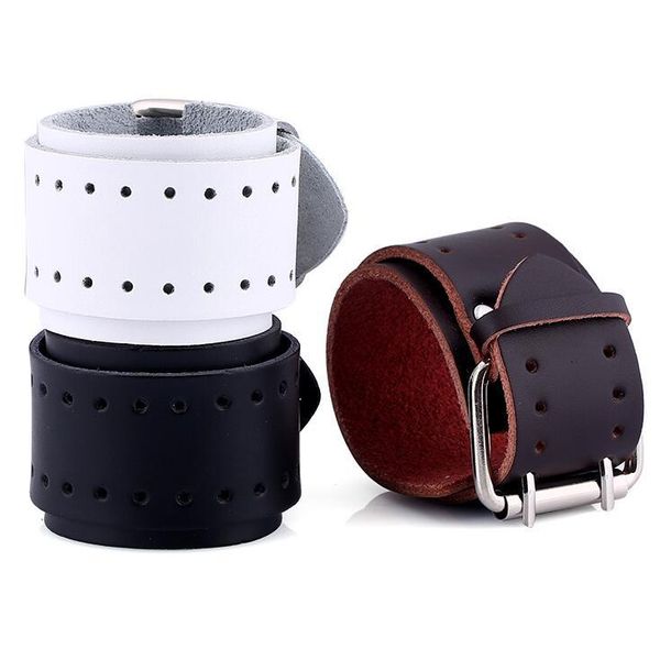 cuff fashion punk gothic wide genuine leather bracelet belt women men biker charm wristbands adjustable bangle wrap jewelry gift, White
cuff fashion punk gothic wide genuine leather bracelet belt women men biker charm wristbands adjustable bangle wrap jewelry gift, White