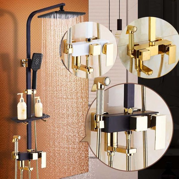 bathroom shower sets luxury black set with bidet shelf white faucet bathtub mixer taps gold
bathroom shower sets luxury black set with bidet shelf white faucet bathtub mixer taps gold