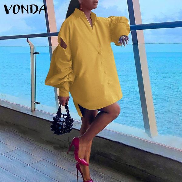 casual dresses vonda 2021 women long sleeve mini dress holiday party shirt lapel button down hollow out vestidos oversized robe, Black;gray
casual dresses vonda 2021 women long sleeve mini dress holiday party shirt lapel button down hollow out vestidos oversized robe, Black;gray