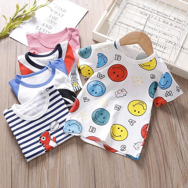 children summer 0 7 years old baby short sleeved clothes cartoon cotton printed flower boys girls underwear t shirt, Blue
children summer 0 7 years old baby short sleeved clothes cartoon cotton printed flower boys girls underwear t shirt, Blue