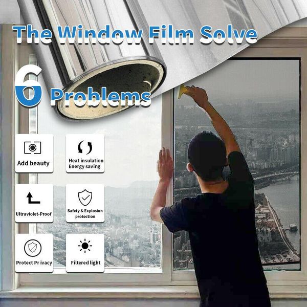 window stickers one way mirror film daytime privacy sun blocking reflective static cling anti uv heat control tint for home
window stickers one way mirror film daytime privacy sun blocking reflective static cling anti uv heat control tint for home