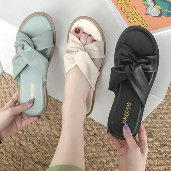 net celebrity solid twist band slingback flat women sandals summer beach shoes slippers cross slip on femmes sandales, Black
net celebrity solid twist band slingback flat women sandals summer beach shoes slippers cross slip on femmes sandales, Black