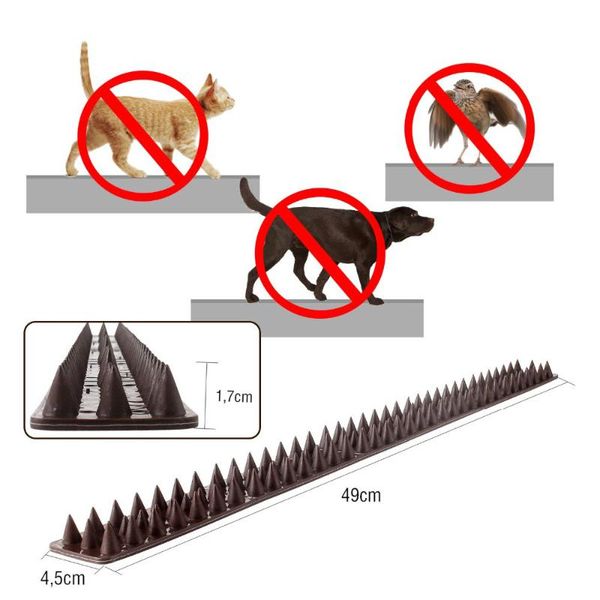 10pcs-pack garden cat dog scat mat plastic thorn bird burglar defender fence spike anti pigeons birds 4.5*49cm carriers,crates & houses
10pcs-pack garden cat dog scat mat plastic thorn bird burglar defender fence spike anti pigeons birds 4.5*49cm carriers,crates & houses