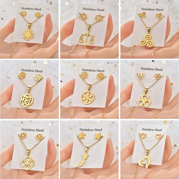 earrings & necklace fashion neutral titanium steel set stainless jewelry two piece for men and women, Silver
earrings & necklace fashion neutral titanium steel set stainless jewelry two piece for men and women, Silver