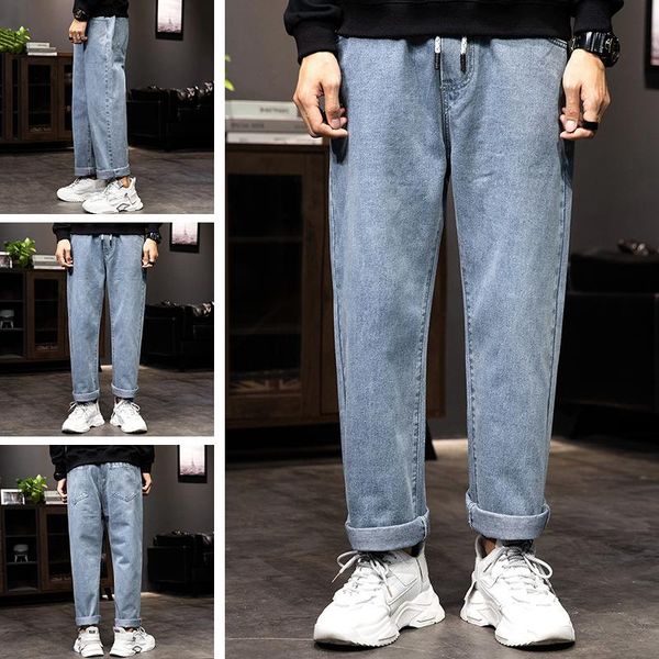 men's jeans straight casual trousers 2021 college students solid color european and american men, Blue
men's jeans straight casual trousers 2021 college students solid color european and american men, Blue