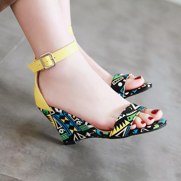 sandals arrivals mixed colors women 2021 buckle strap wedges heel party female fashion casual women's spring shoes, Black
sandals arrivals mixed colors women 2021 buckle strap wedges heel party female fashion casual women's spring shoes, Black