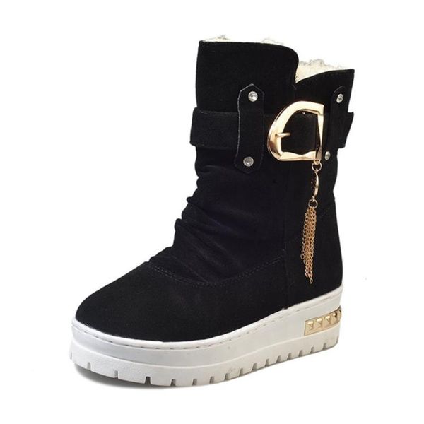 boots women's shoes large size -selling cotton fashion brand warm and ski mid-boots belt buckle, Black
boots women's shoes large size -selling cotton fashion brand warm and ski mid-boots belt buckle, Black