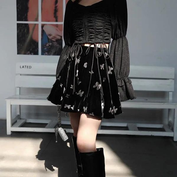 skirts gothic skirt dark butterfly pattern korean summer pleated women streetwear black a-line embroidery mini
skirts gothic skirt dark butterfly pattern korean summer pleated women streetwear black a-line embroidery mini