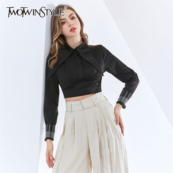 short shirts for women lapel long sleeve ruched diamonds designer slim solid blouses female autumn clothes 210524, White
short shirts for women lapel long sleeve ruched diamonds designer slim solid blouses female autumn clothes 210524, White