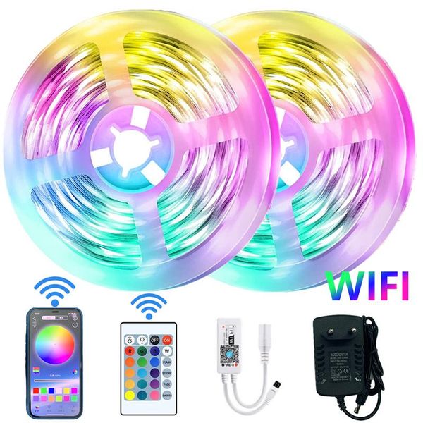 strips led strip lights rgb wifi smart light music color changing app control for bedroom party
strips led strip lights rgb wifi smart light music color changing app control for bedroom party