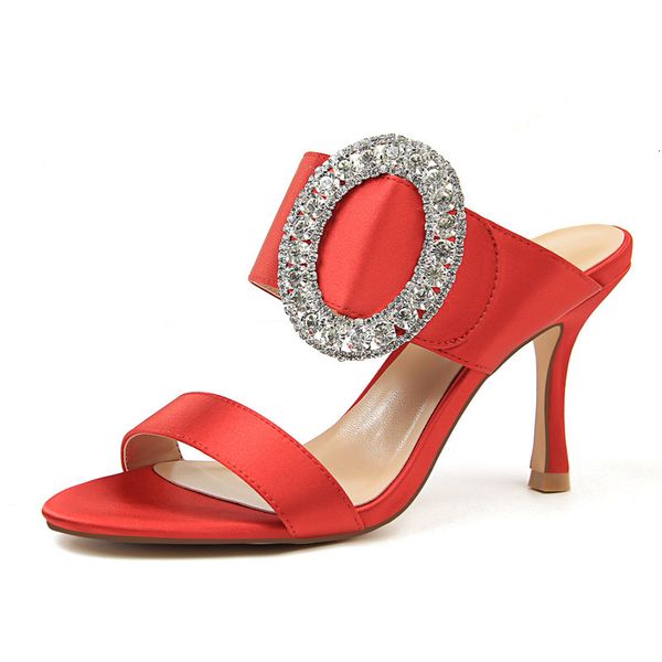 {category} summer women crystal 8.5cm high heels slides female rhinestone round buckle strange slippers fashion shoes a0270 i, Black
{category} summer women crystal 8.5cm high heels slides female rhinestone round buckle strange slippers fashion shoes a0270 i, Black