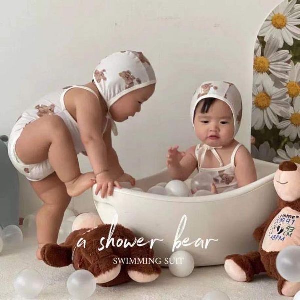 born infant baby sleeveless cotton swimsuit summer toddler boy and girl cartoon bear pattern cute children's one-pieces, Black
born infant baby sleeveless cotton swimsuit summer toddler boy and girl cartoon bear pattern cute children's one-pieces, Black