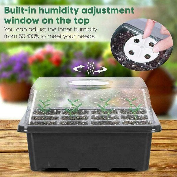 planters & pots 12 holes plastic nursery plant germination tray planter flower pot with lids hydroponic seeds grow box seedling tray#50
planters & pots 12 holes plastic nursery plant germination tray planter flower pot with lids hydroponic seeds grow box seedling tray#50
