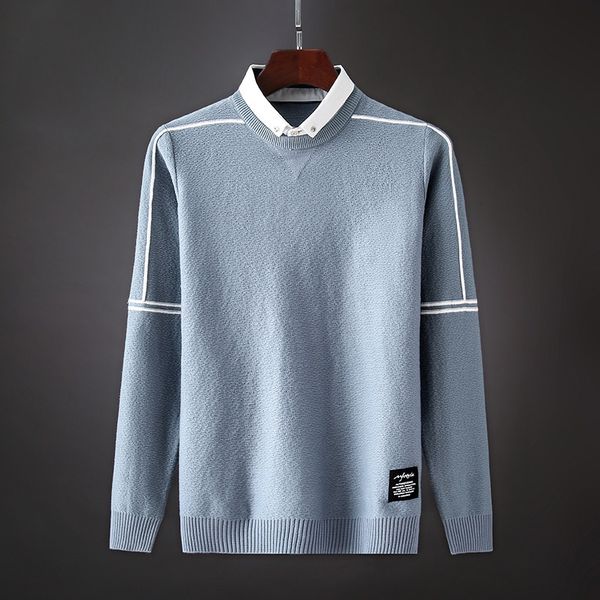 sweaters knit 2021 spring and autumn period fake two men's youth shirt collar fashion foreign style slim fit simple sweater backing men, White;black
sweaters knit 2021 spring and autumn period fake two men's youth shirt collar fashion foreign style slim fit simple sweater backing men, White;black